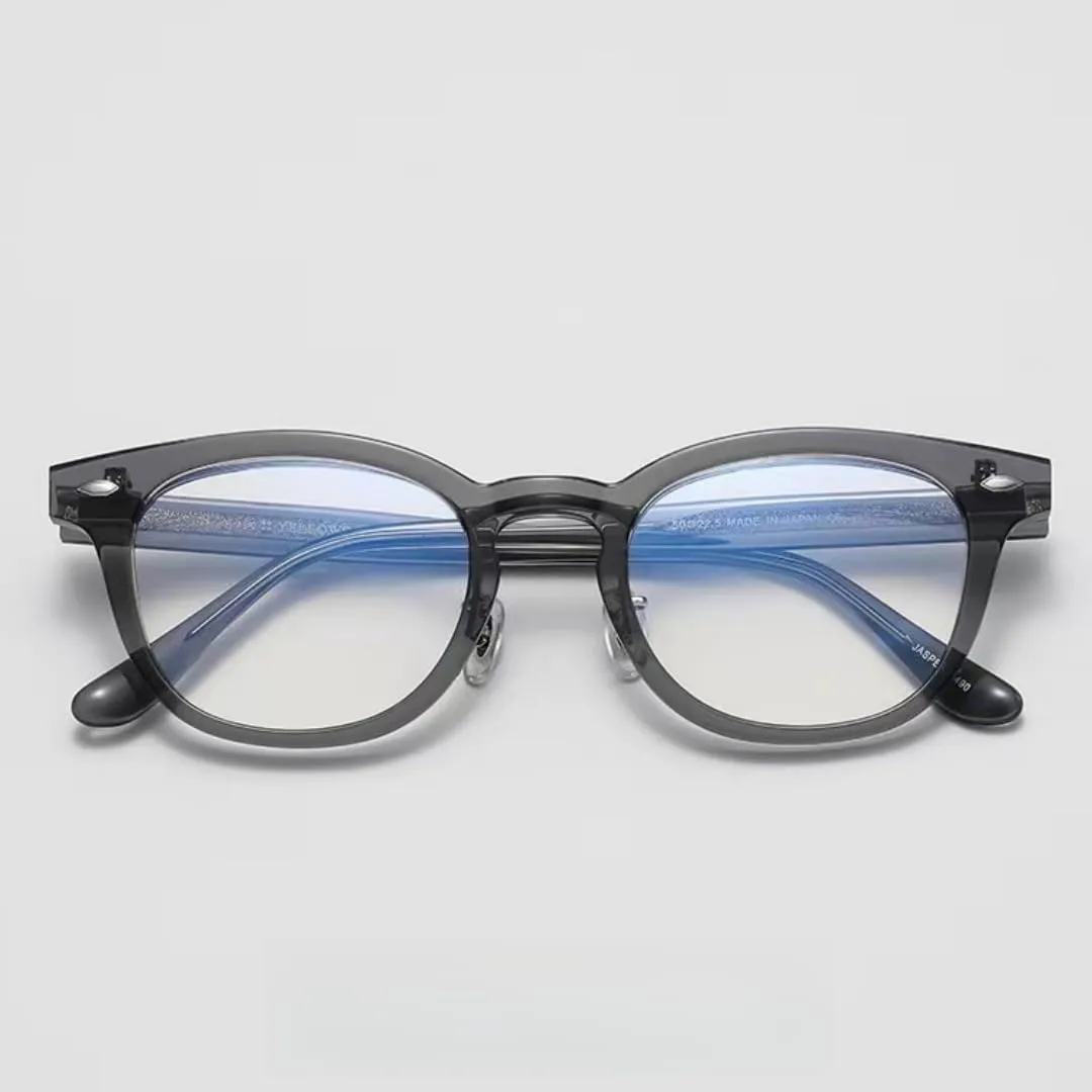 Acetate Round Trendy Flip Up Full Rim Vintage Eyeglass Frames Metal Hinges Unisex for Men Women