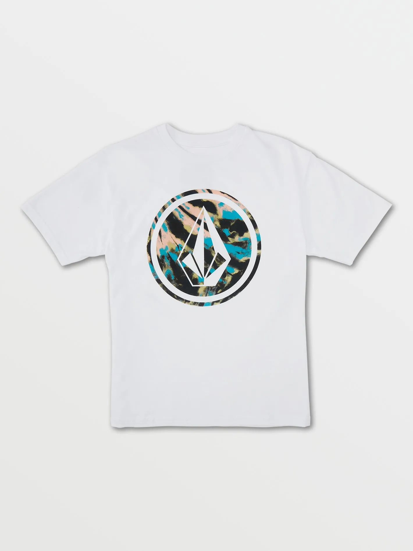 Big Boys Circle Stone Fill Short Sleeve Tee - White