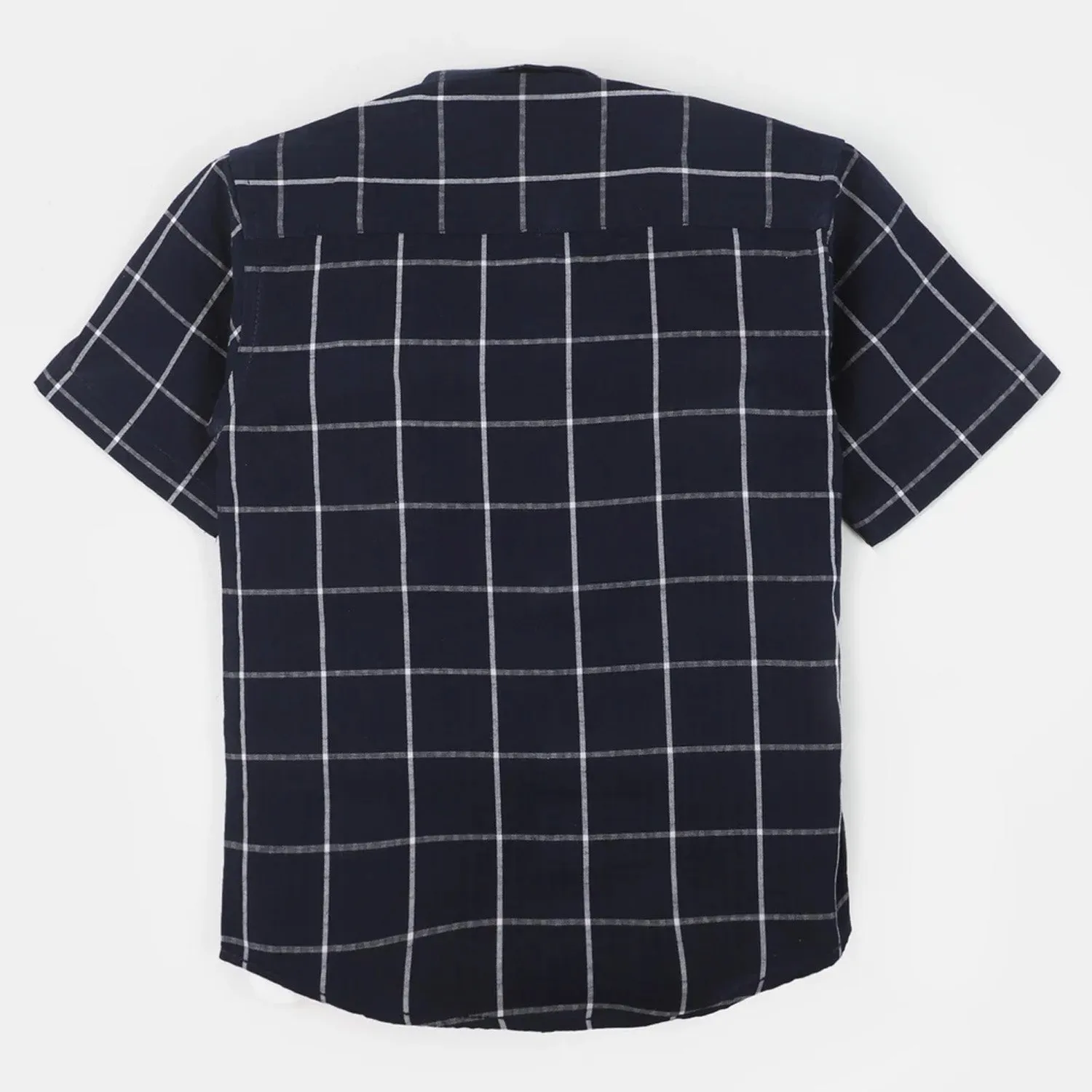 Boys Cotton Casual Shirt Tropical Summer - Navy Blue