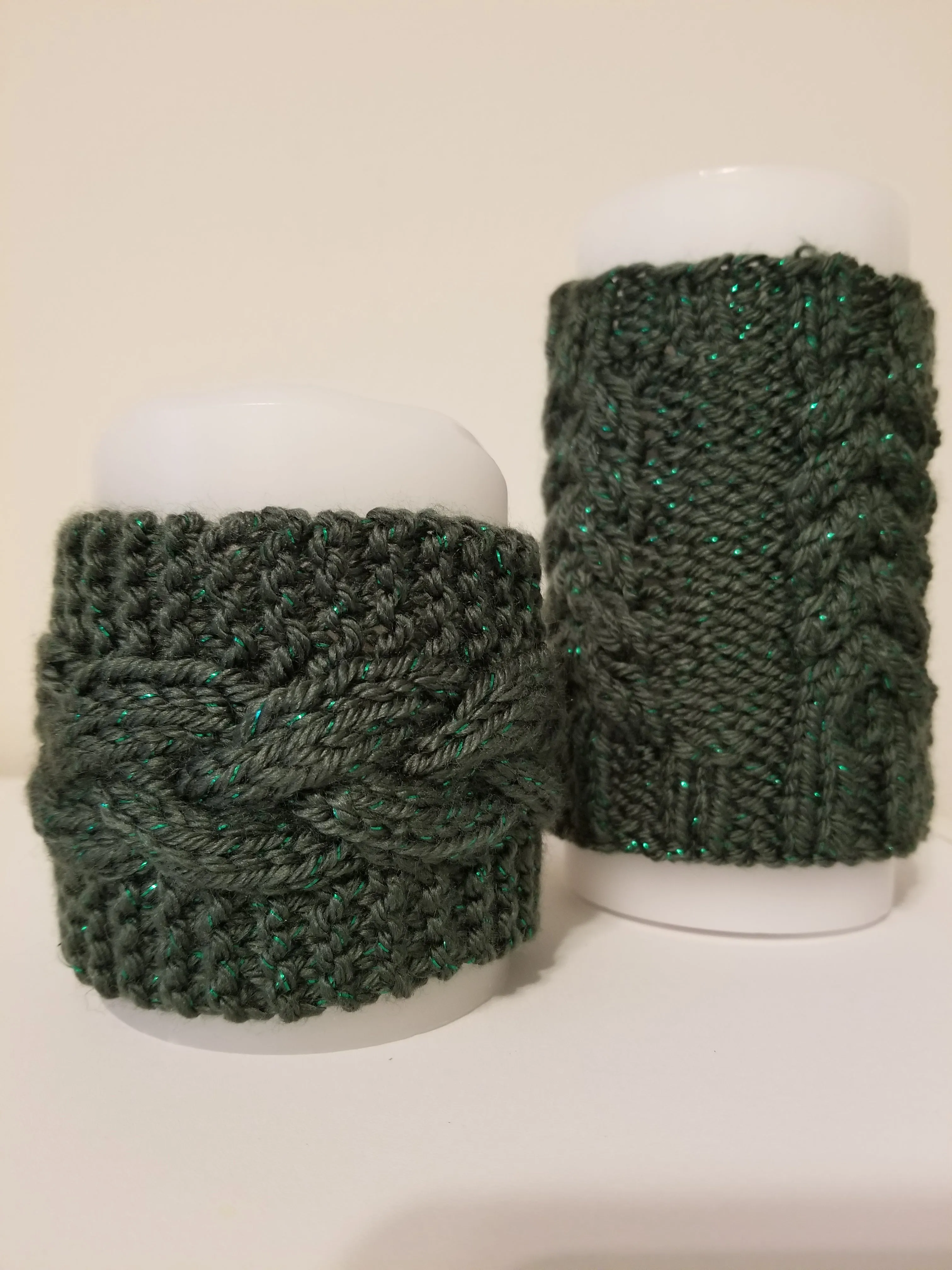 Candle Cozy - Dark Sage Sparkle - large size