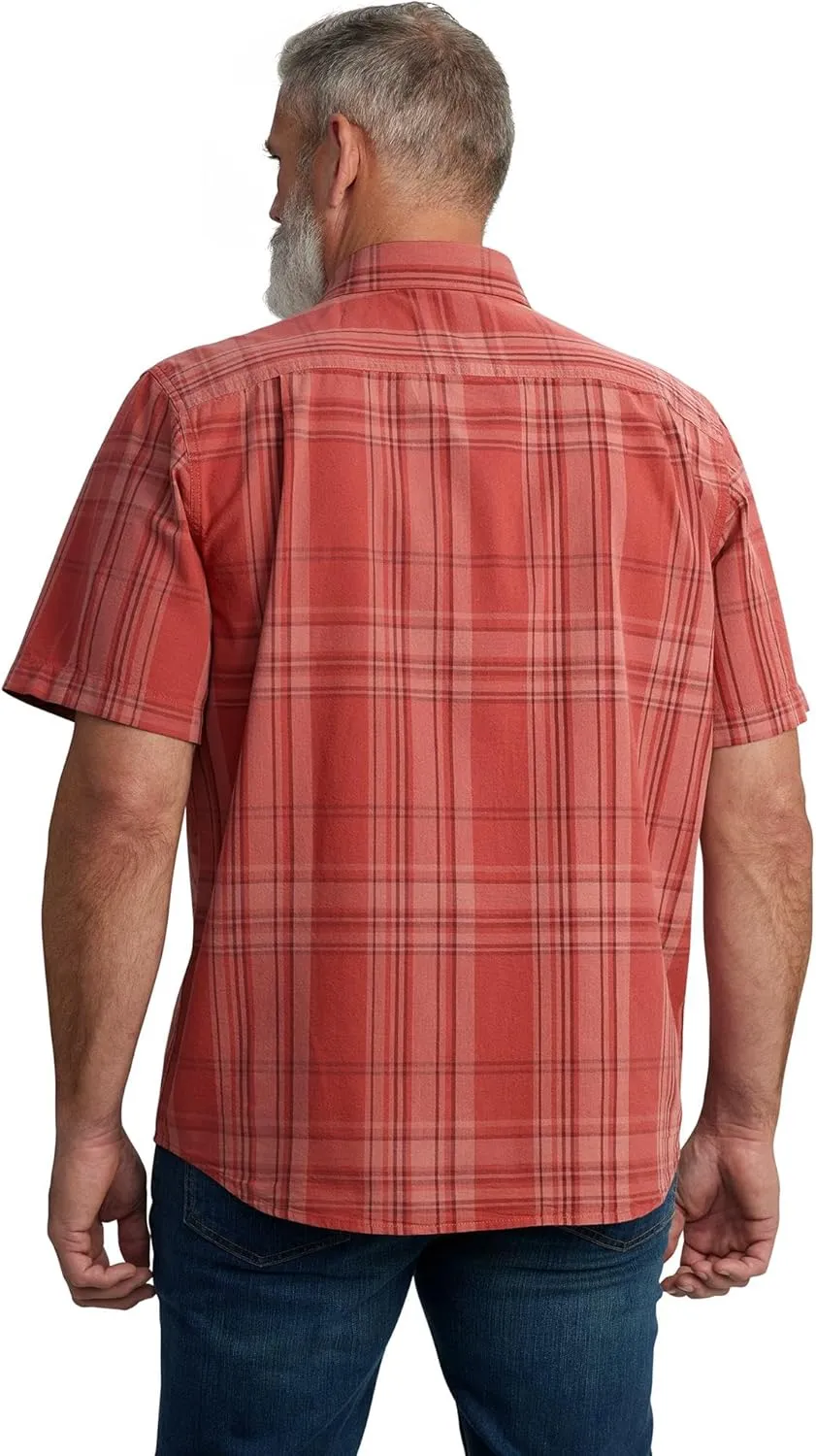 Carhartt Men's Loose Fit Midweight Short-Sleeve Plaid Shirt