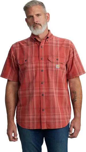 Carhartt Men's Loose Fit Midweight Short-Sleeve Plaid Shirt