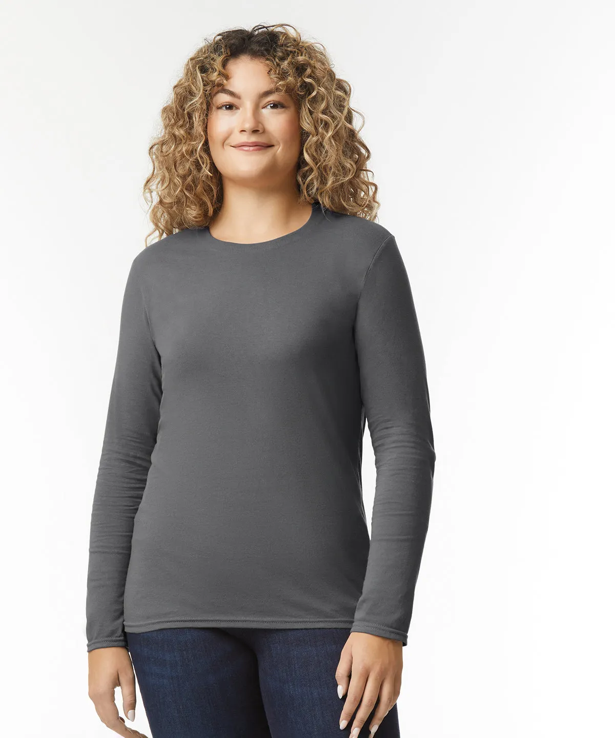 Charcoal* - Softstyle™ long sleeve t-shirt