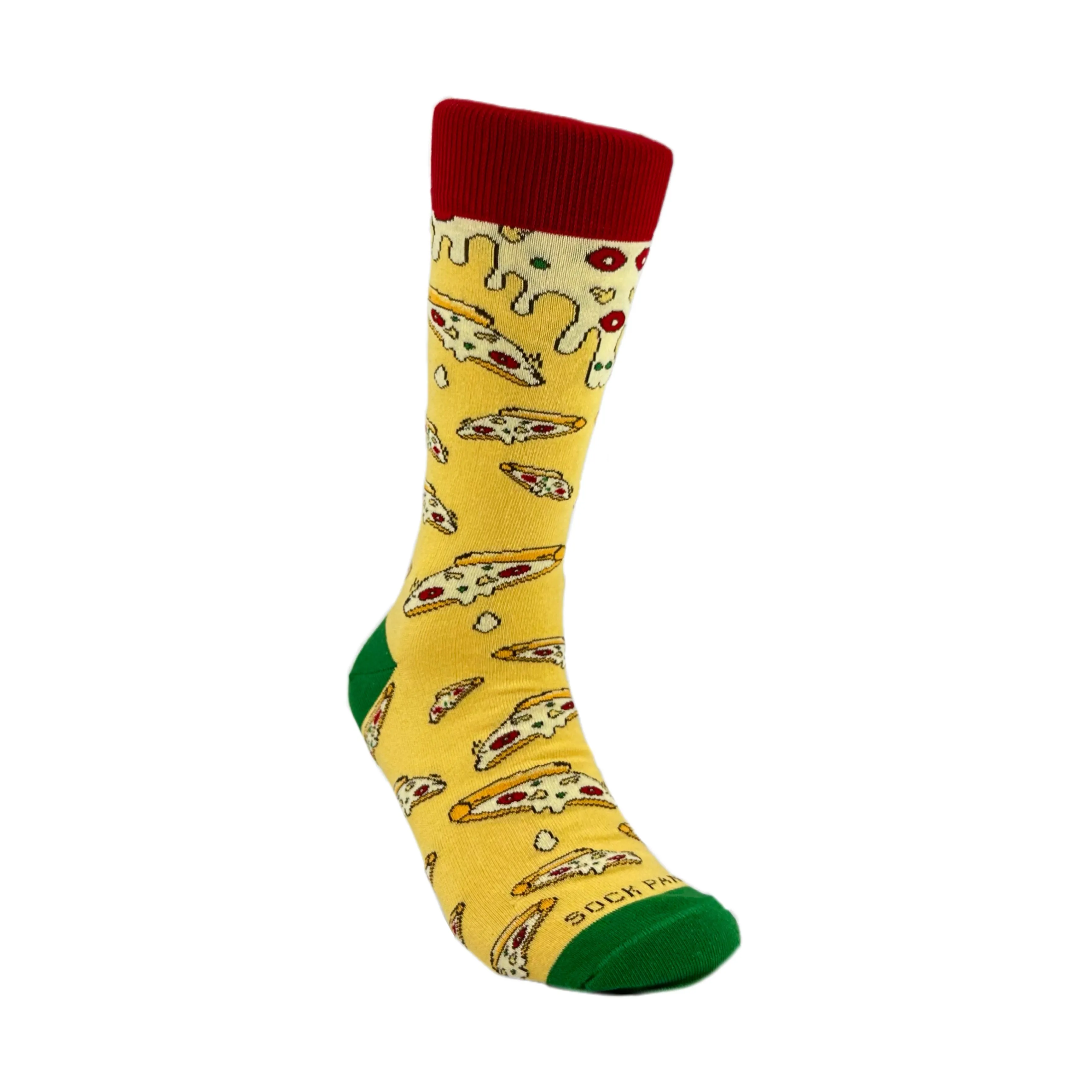 Cheesy Pizza Pattern Socks from the Sock Panda (Adult Large - Men's Shoe Sizes 8-12)