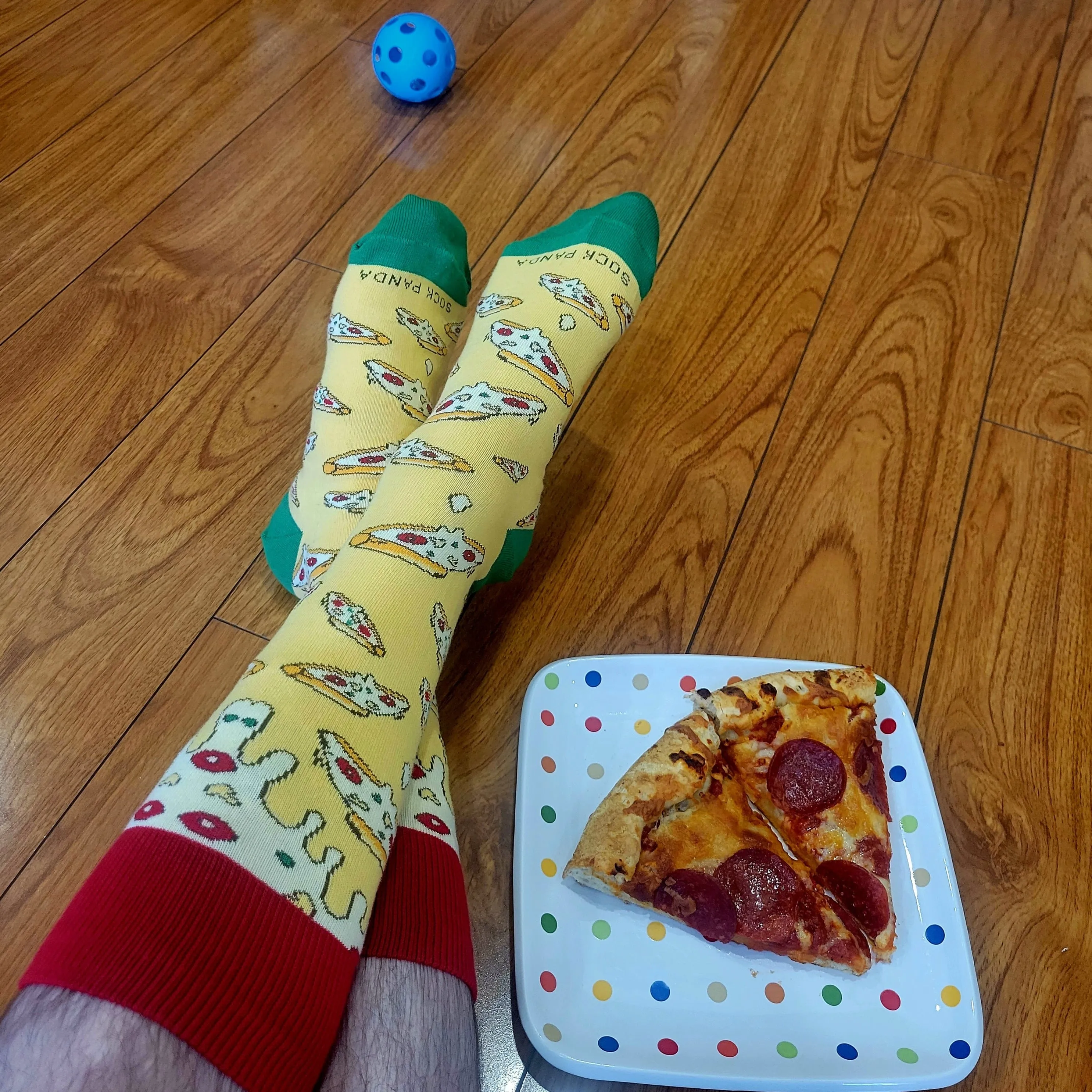 Cheesy Pizza Pattern Socks from the Sock Panda (Adult Large - Men's Shoe Sizes 8-12)
