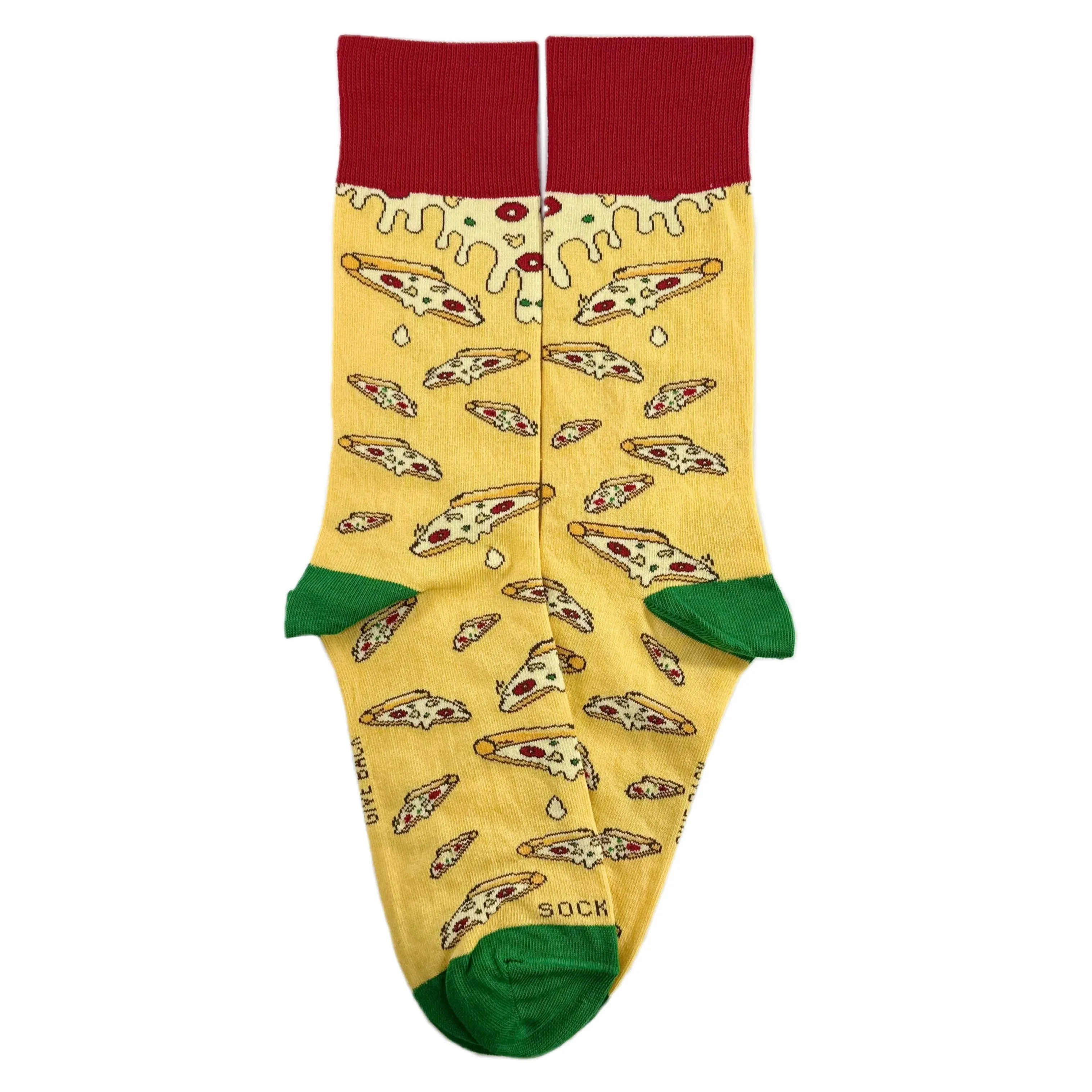 Cheesy Pizza Pattern Socks from the Sock Panda (Adult Large - Men's Shoe Sizes 8-12)