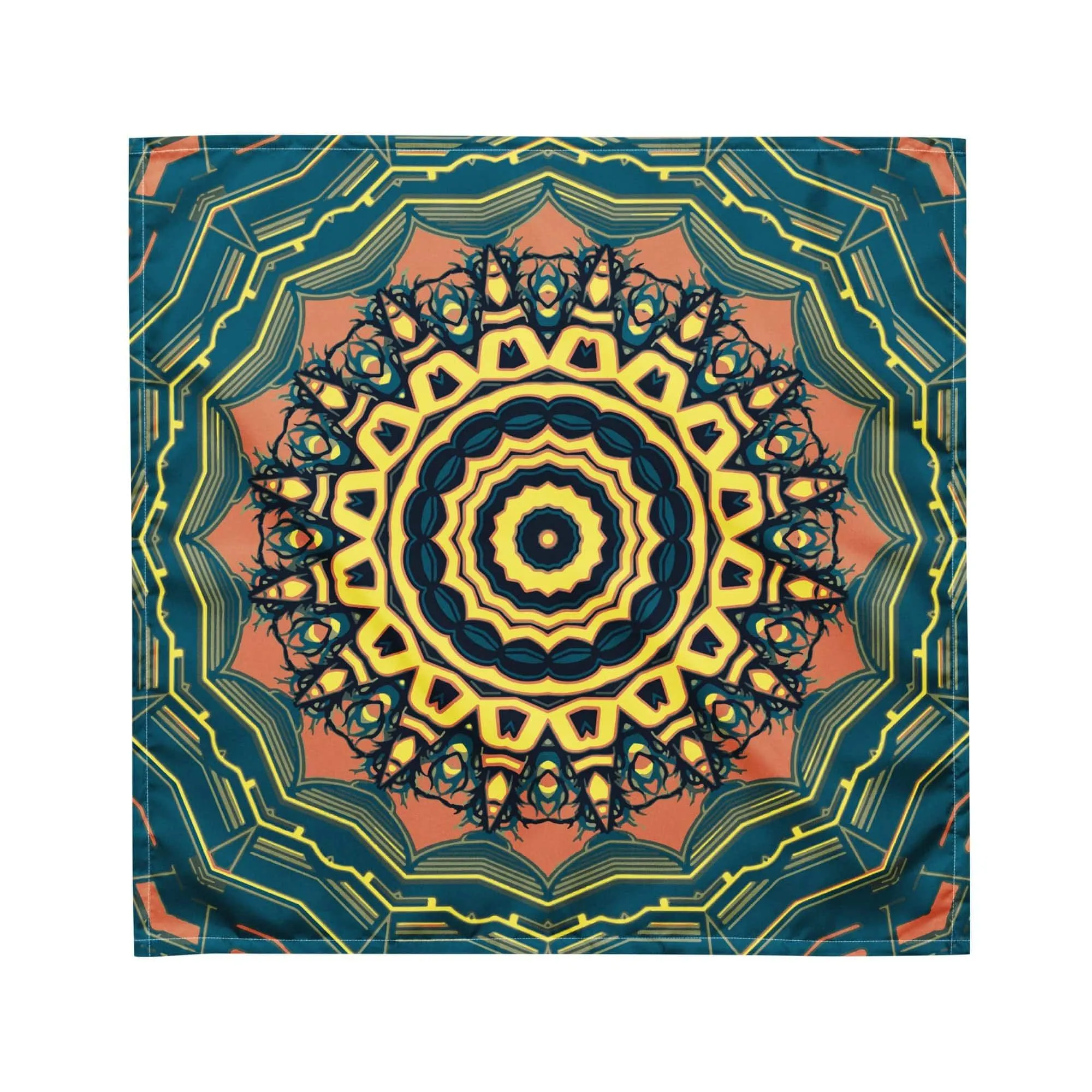 Circular Native American Geometric Pattern Designer Neckerchief Bandana
