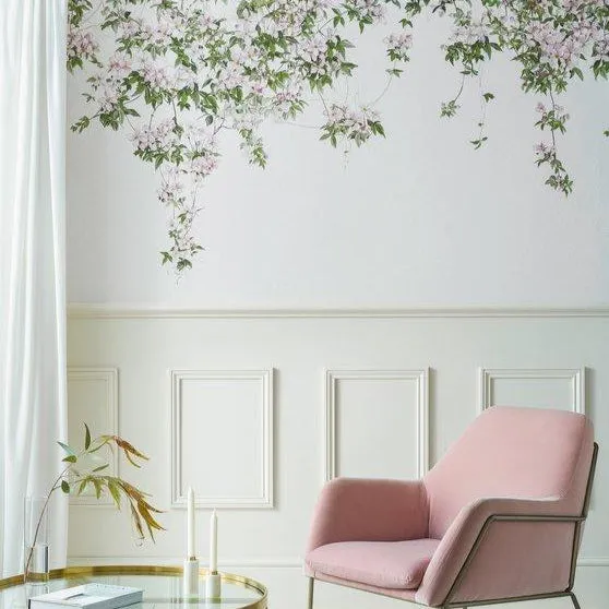 Classic Clematis Mural Wallpaper