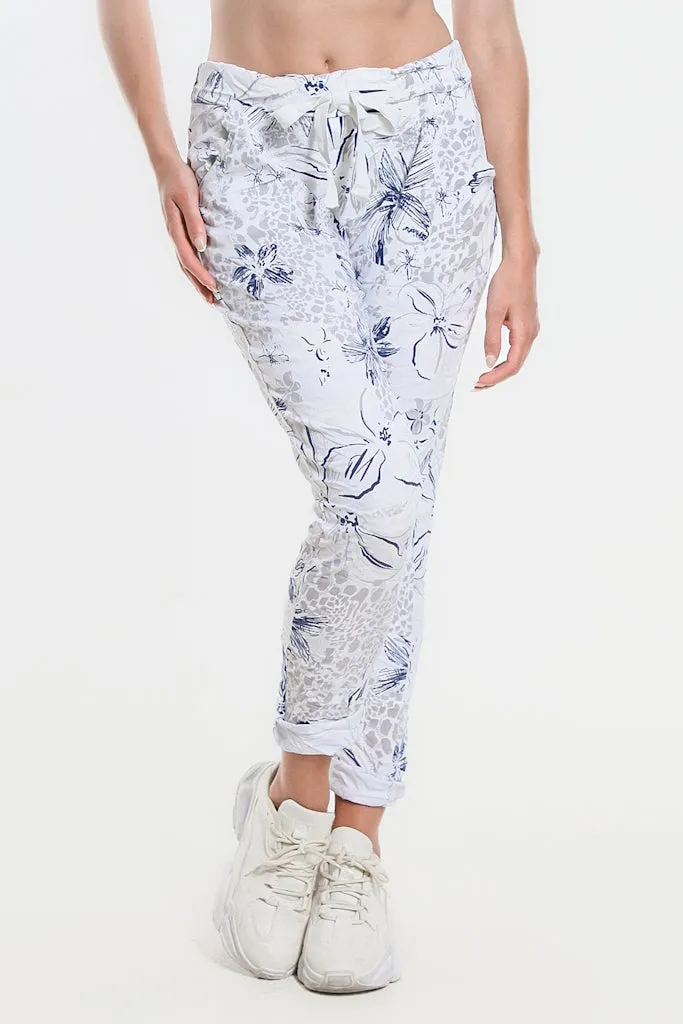 Daelyn Hibiscus Animal Pull On Pant (PL707H)
