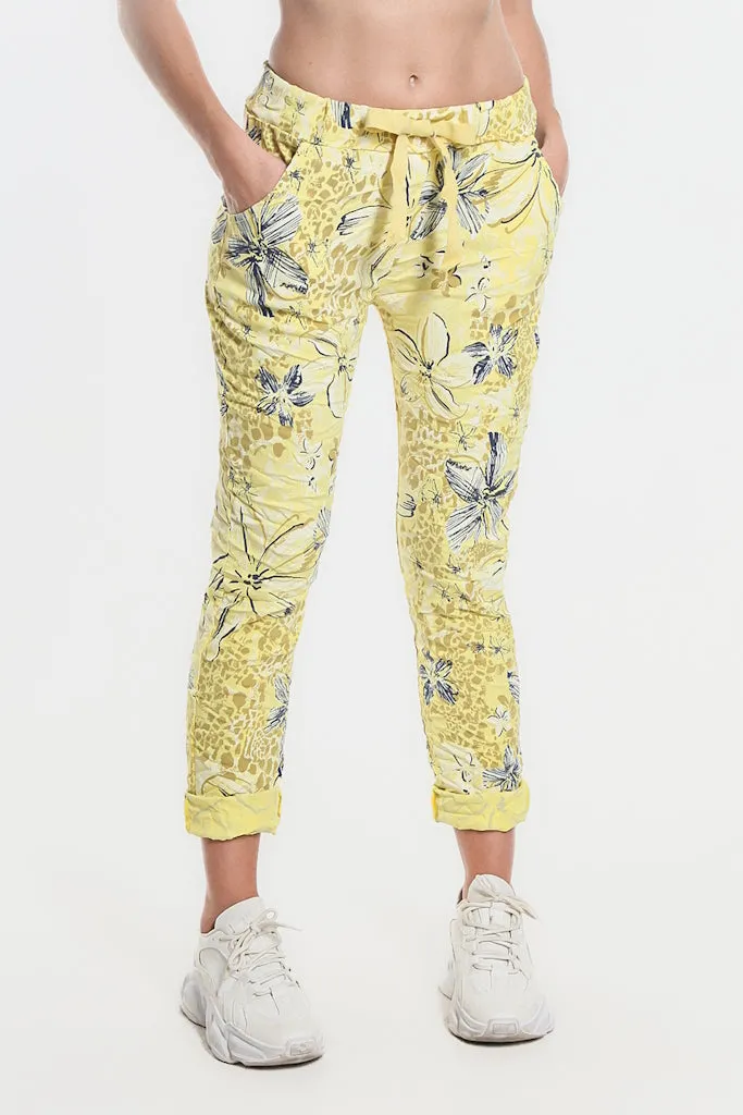 Daelyn Hibiscus Animal Pull On Pant (PL707H)