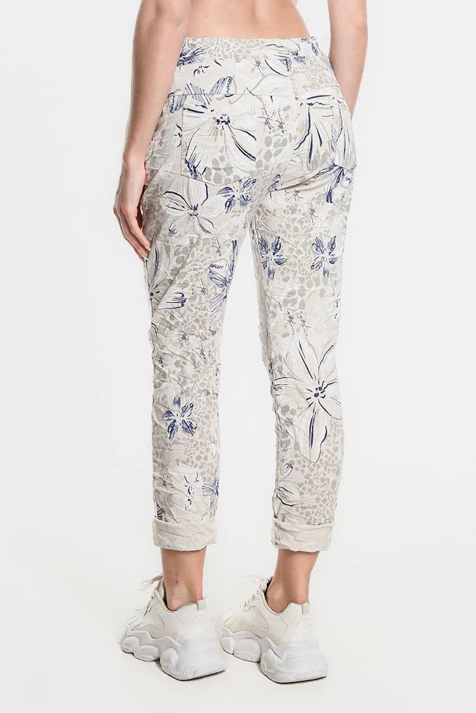 Daelyn Hibiscus Animal Pull On Pant (PL707H)