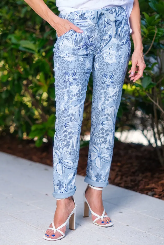 Daelyn Hibiscus Animal Pull On Pant (PL707H)