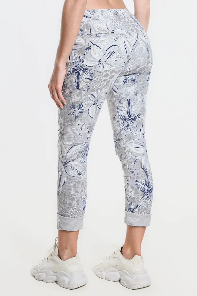 Daelyn Hibiscus Animal Pull On Pant (PL707H)