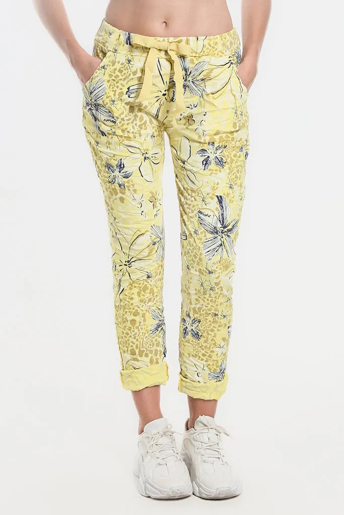 Daelyn Hibiscus Animal Pull On Pant (PL707H)
