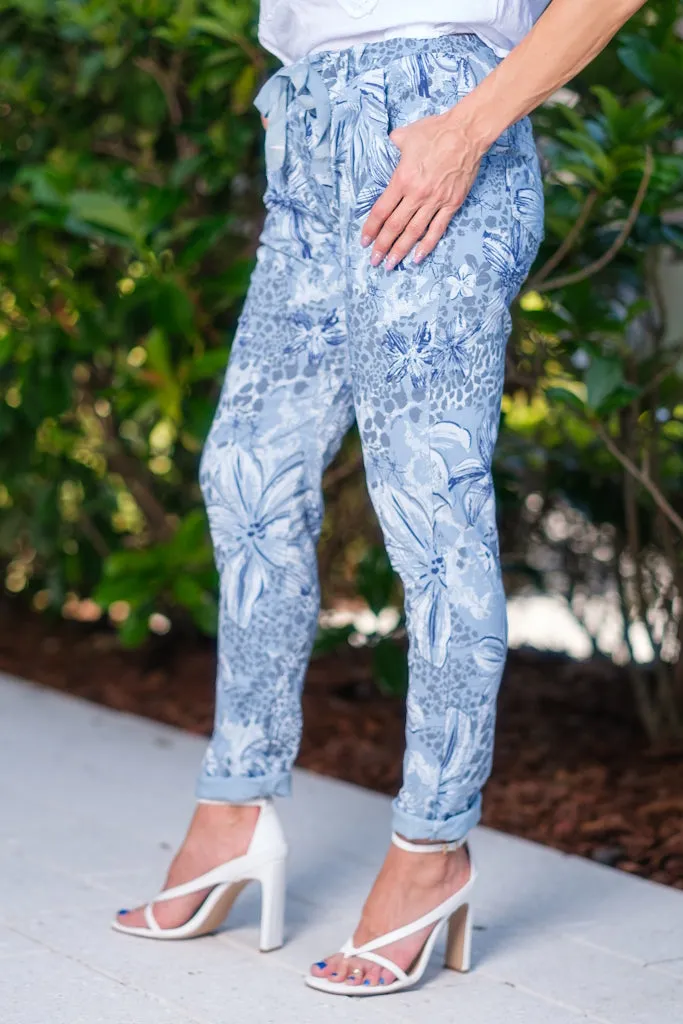 Daelyn Hibiscus Animal Pull On Pant (PL707H)