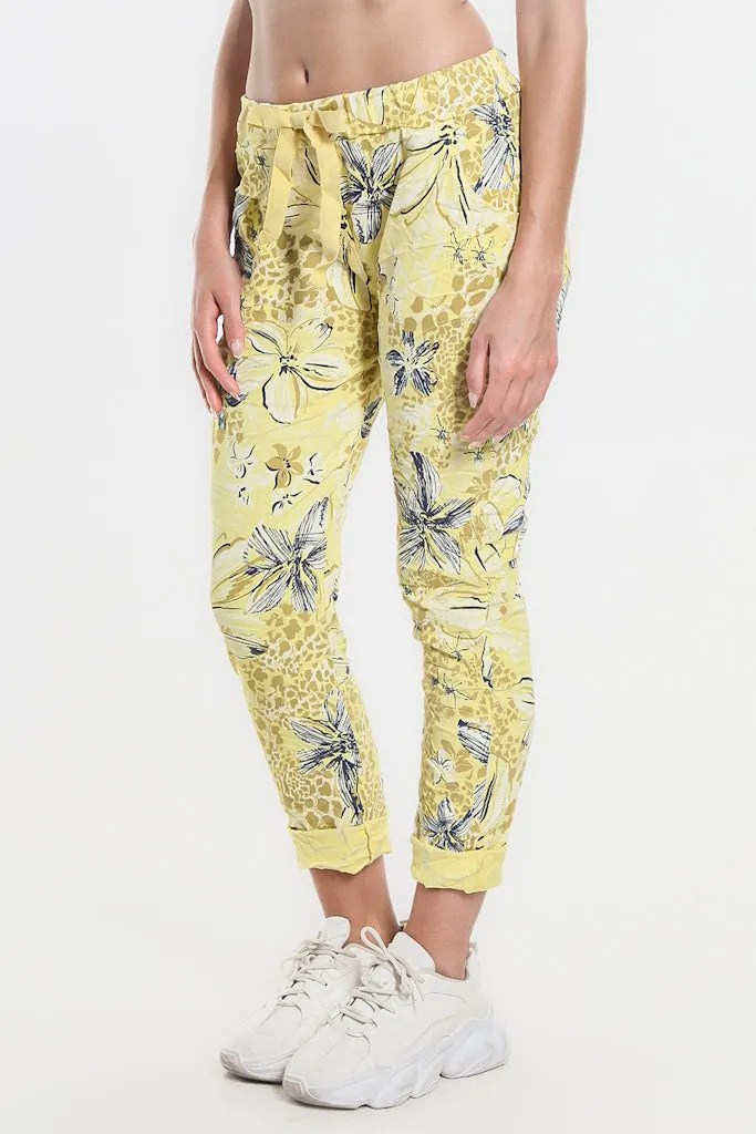 Daelyn Hibiscus Animal Pull On Pant (PL707H)