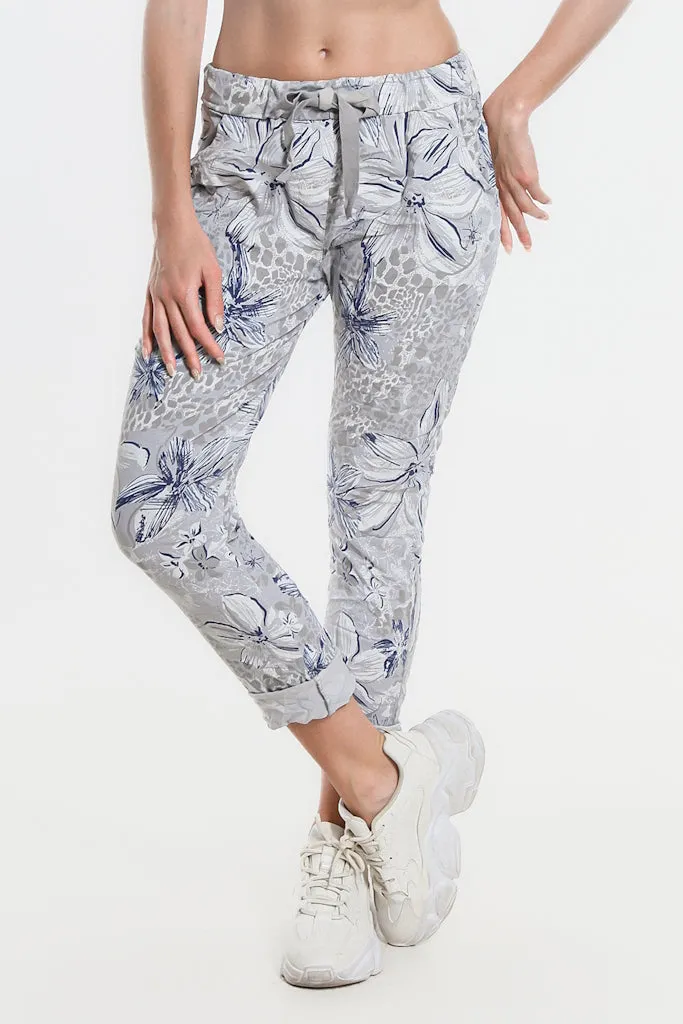 Daelyn Hibiscus Animal Pull On Pant (PL707H)