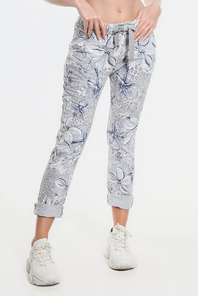 Daelyn Hibiscus Animal Pull On Pant (PL707H)