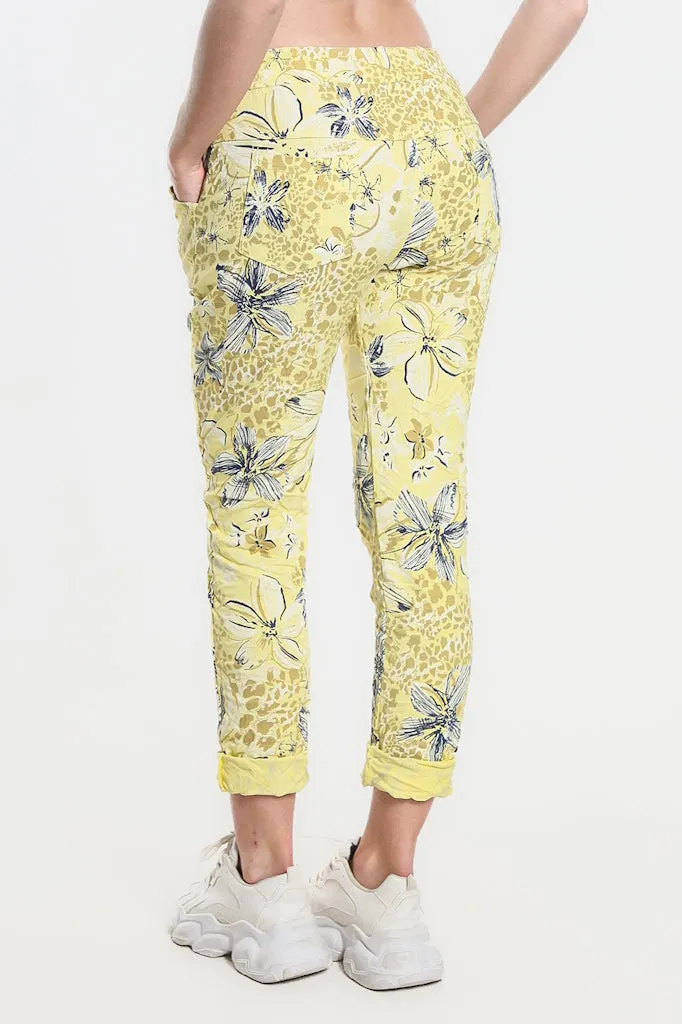 Daelyn Hibiscus Animal Pull On Pant (PL707H)