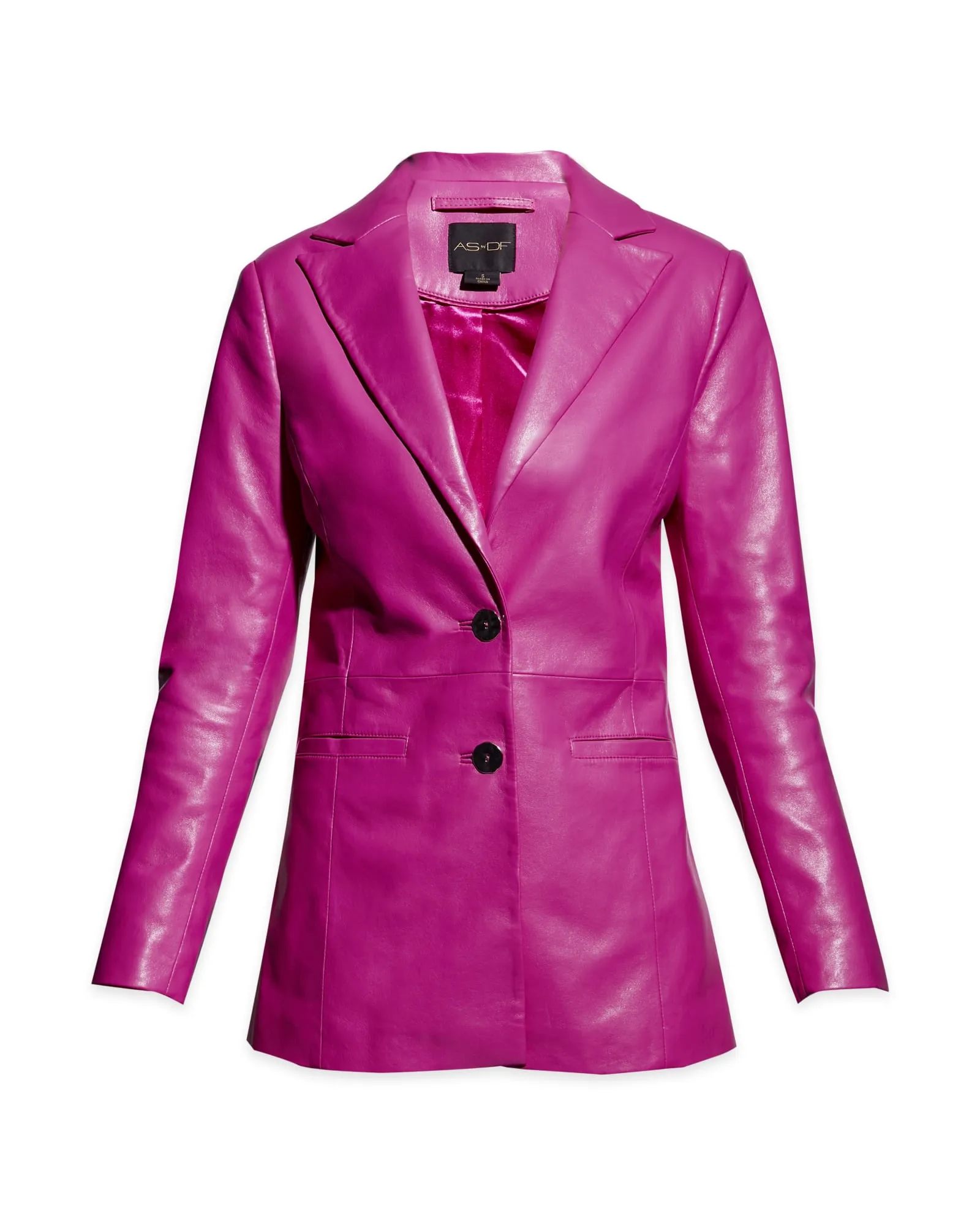 Dallas Recycled Leather Blazer | Raspberry