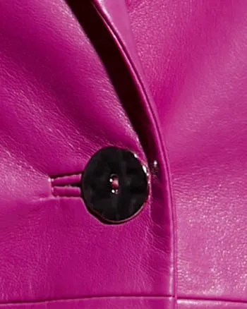 Dallas Recycled Leather Blazer | Raspberry