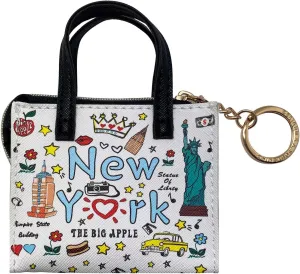 DESIGN U.S.A. SOUVENIR Girls & Women Fashion Cute Classic Elegant New York Souvenir Handbag-Style Pouch Coin Purse (JP-330131B)