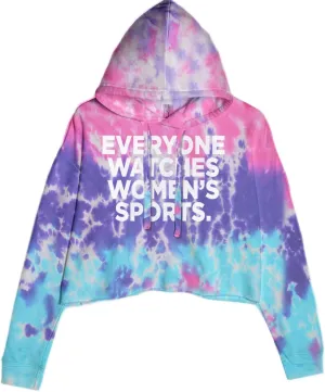 Everyone Watches Women's Sports Cropped Fleece Hoodie, Soft & Cozy Fabric, Trendy Fit, Stylish Pullover