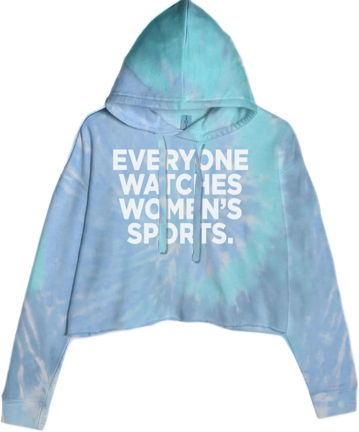 Everyone Watches Women's Sports Cropped Fleece Hoodie, Soft & Cozy Fabric, Trendy Fit, Stylish Pullover