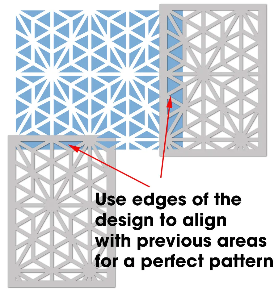GEO-STAR STENCIL, Geometric Abstract Wall Decor