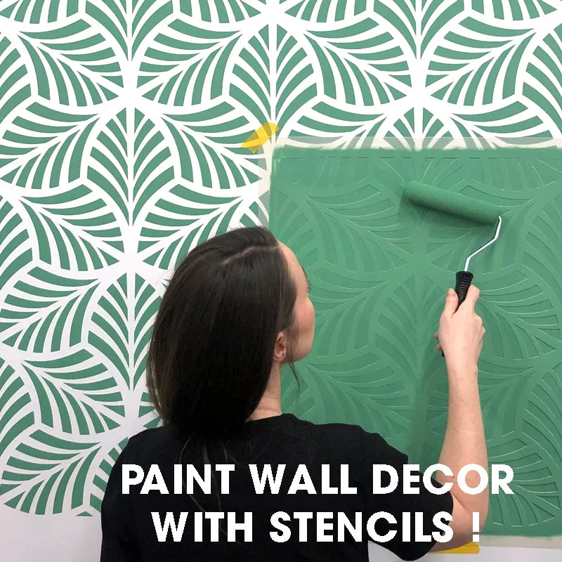 GEO-STAR STENCIL, Geometric Abstract Wall Decor