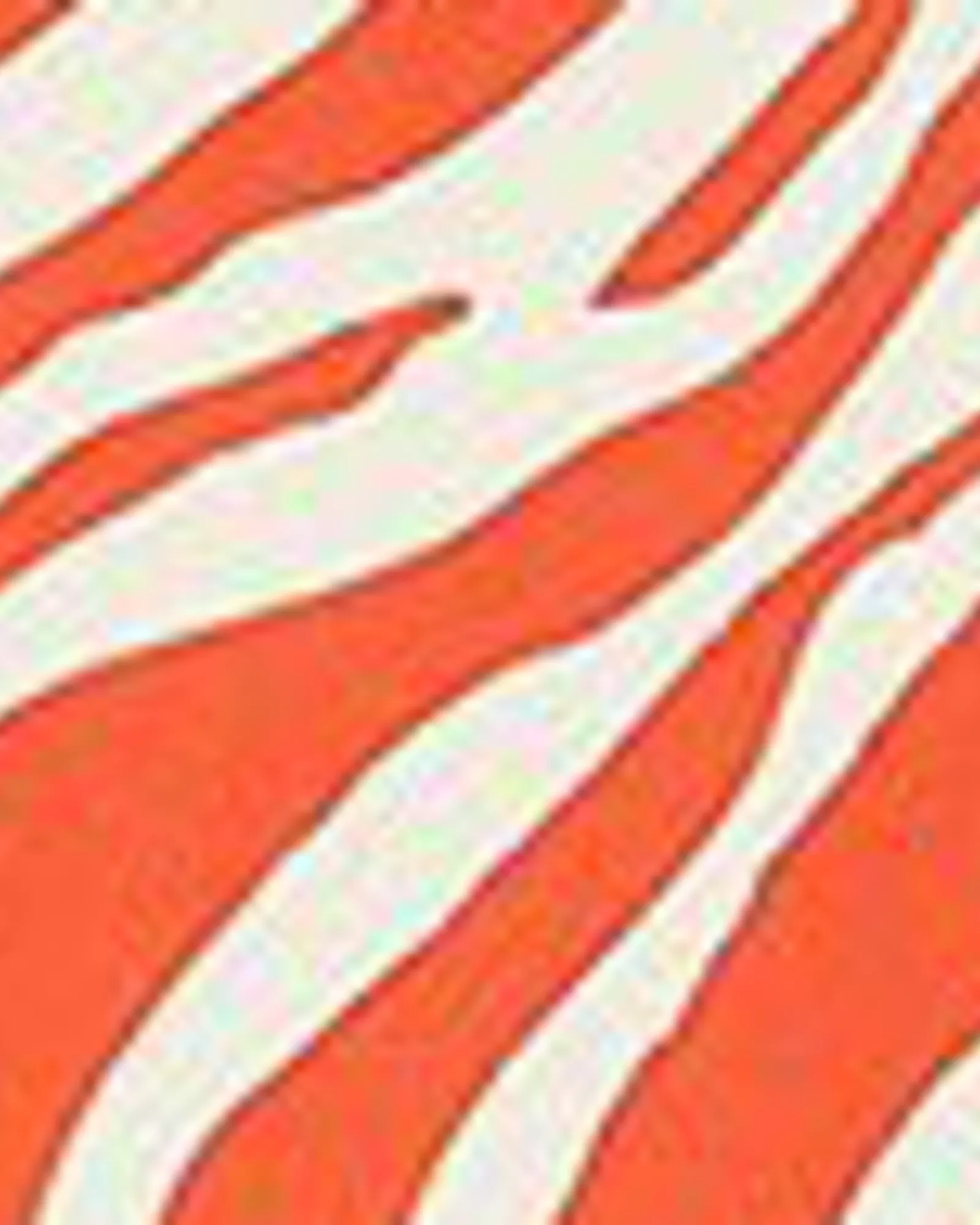 Jessica Mixed Media Top | Orange / White