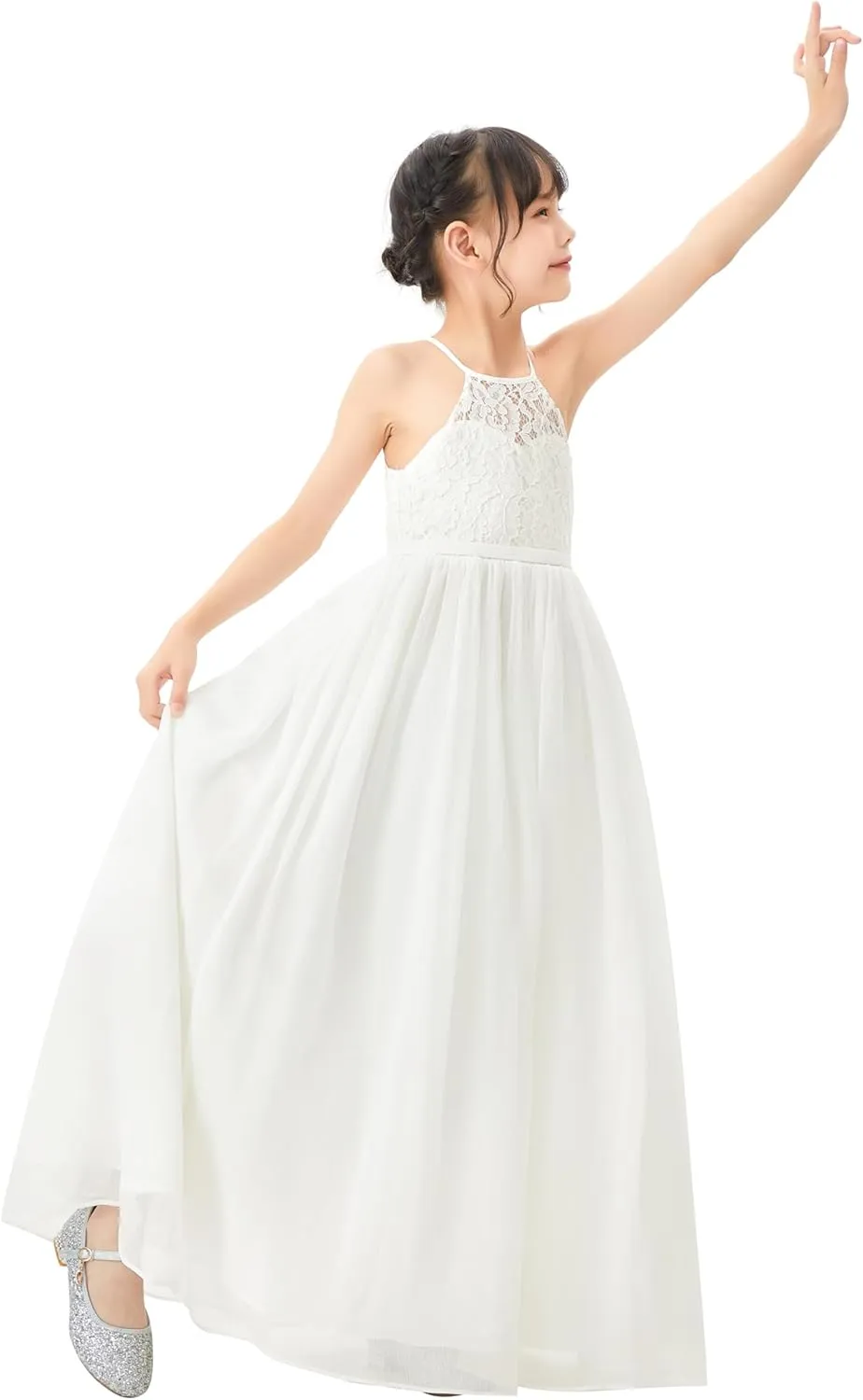 Lace Keyhole Back Flower Girl Dresses Wedding Reception Junior Pageants HLB