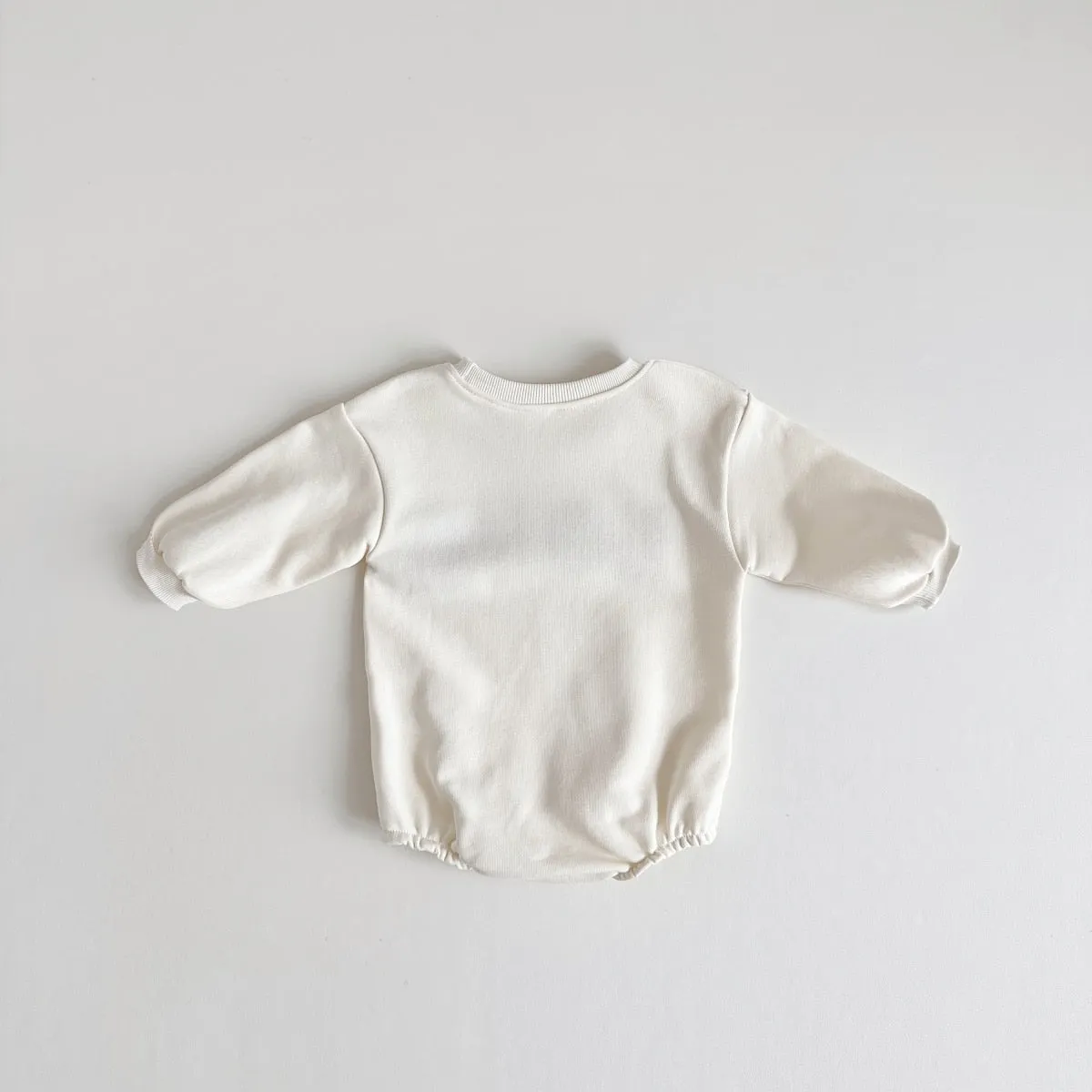 'LOVE' Embroidered Sweatshirt Onesie