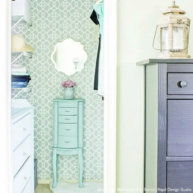 Mamounia Moroccan Trellis Wall Stencil