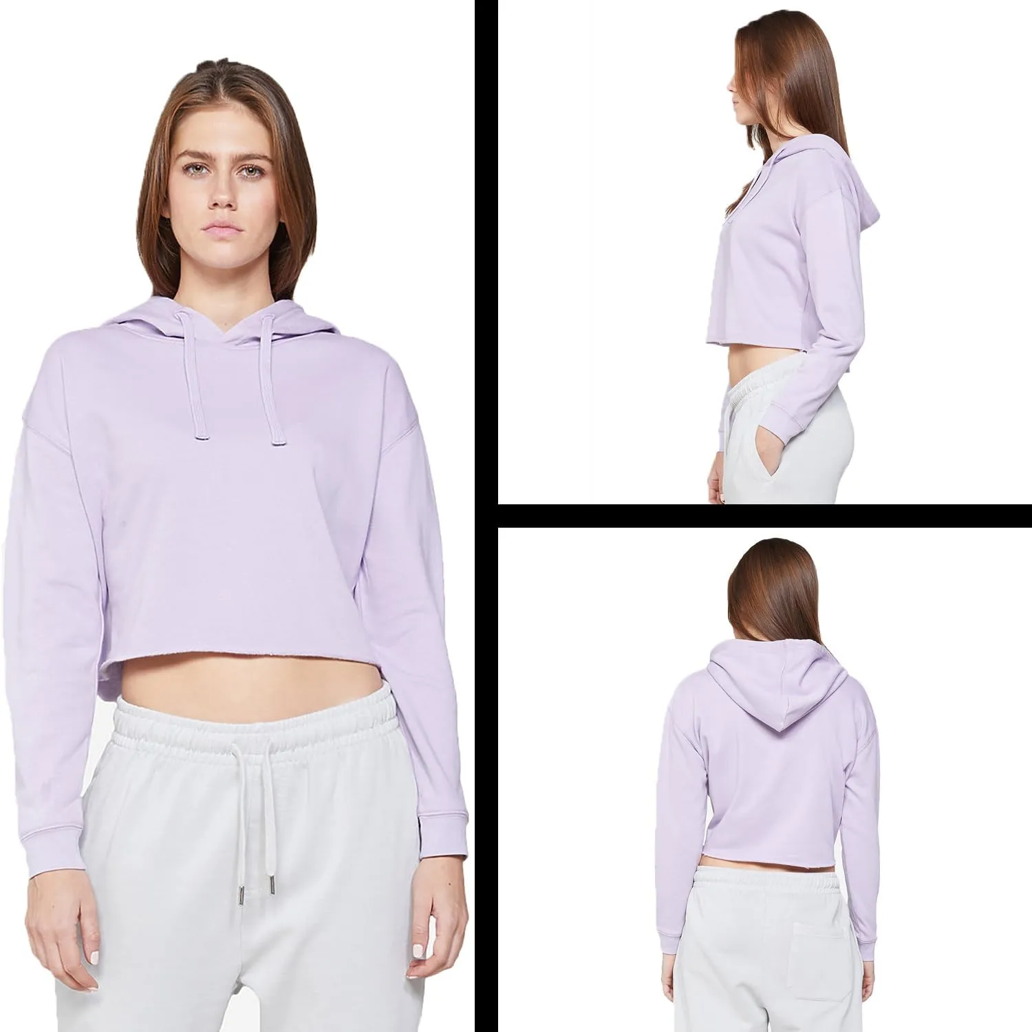 Mustard! Not Like Us Tv Off Cropped Fleece Hoodie, Soft & Cozy, Trendy Fit