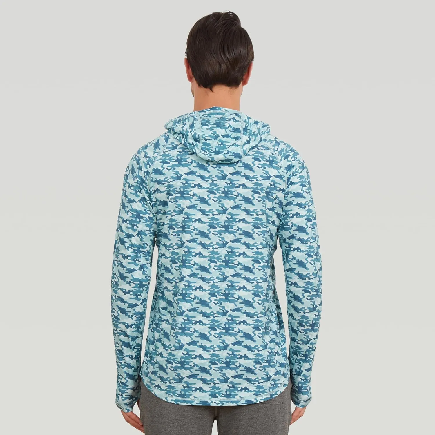 netdraw Men's Ultra-Soft Bamboo Viscose Hoodie Shirt UPF 50  Sun Protection Long Sleeve Lightweight UV Shirt