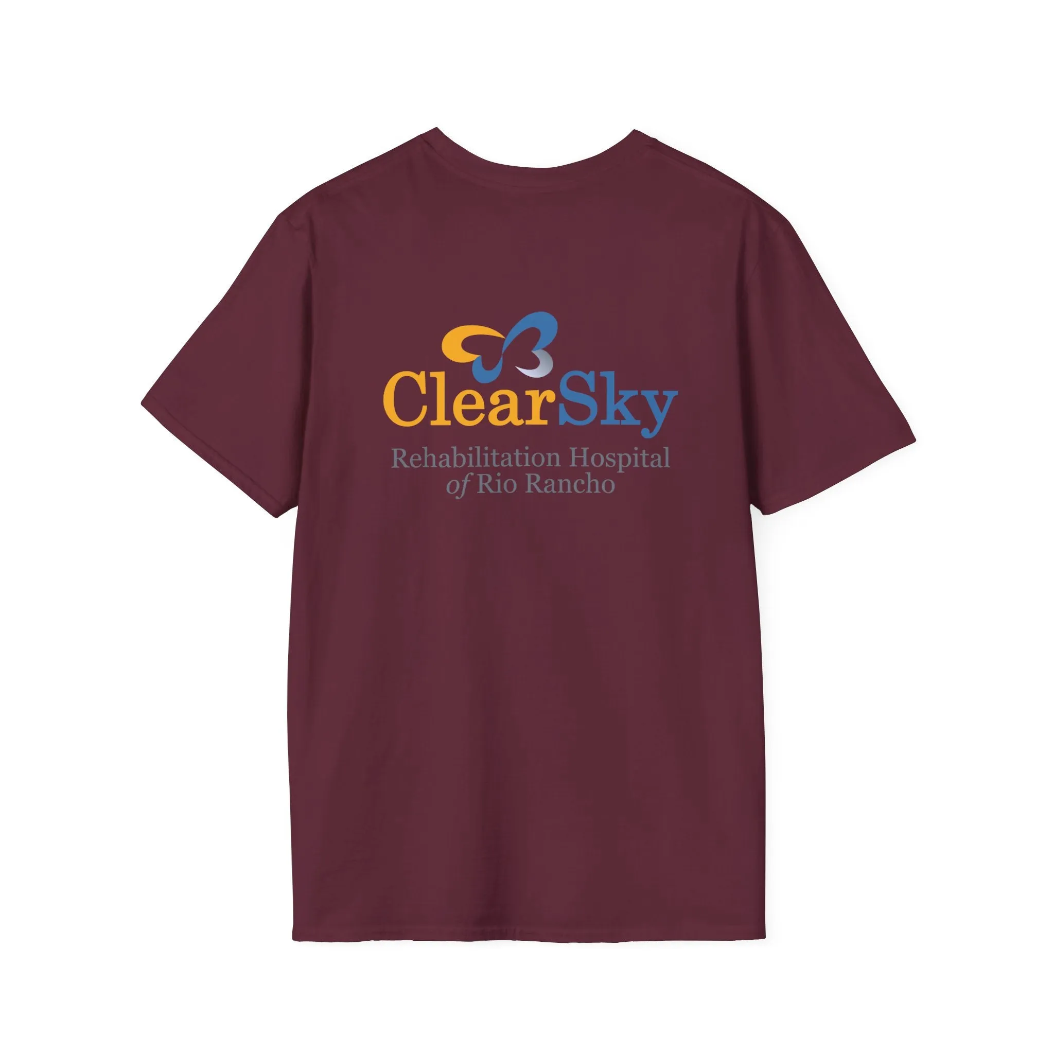 "Personalized" ClearSky Rehabilitation Hospital [Brenda Tryon- Occupational Therapist] [Front/Back Logo] | Unisex Softstyle T-Shirt