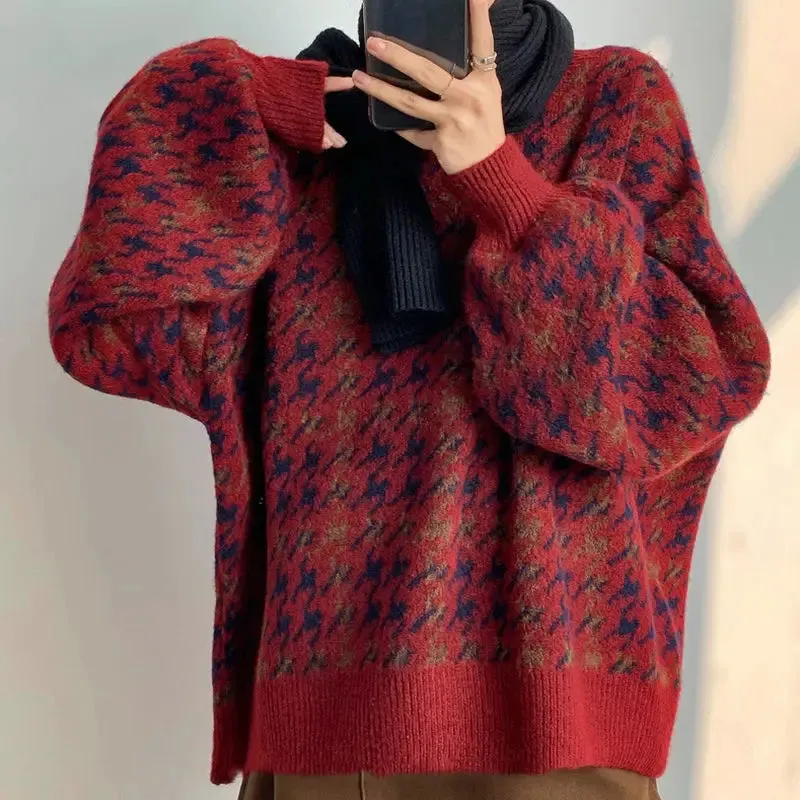 Star Gazer Chic Lantern Knitted Pullover