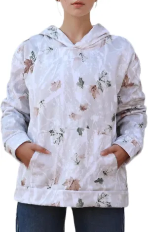 Womens Camo Hoodie Oversized Maple Leaf Print Sweatshirt Essentials Graphic Pullover Hoodies For Women